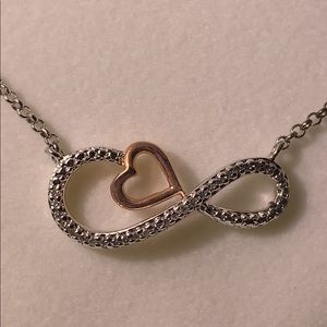 Infinity sterling silver necklace